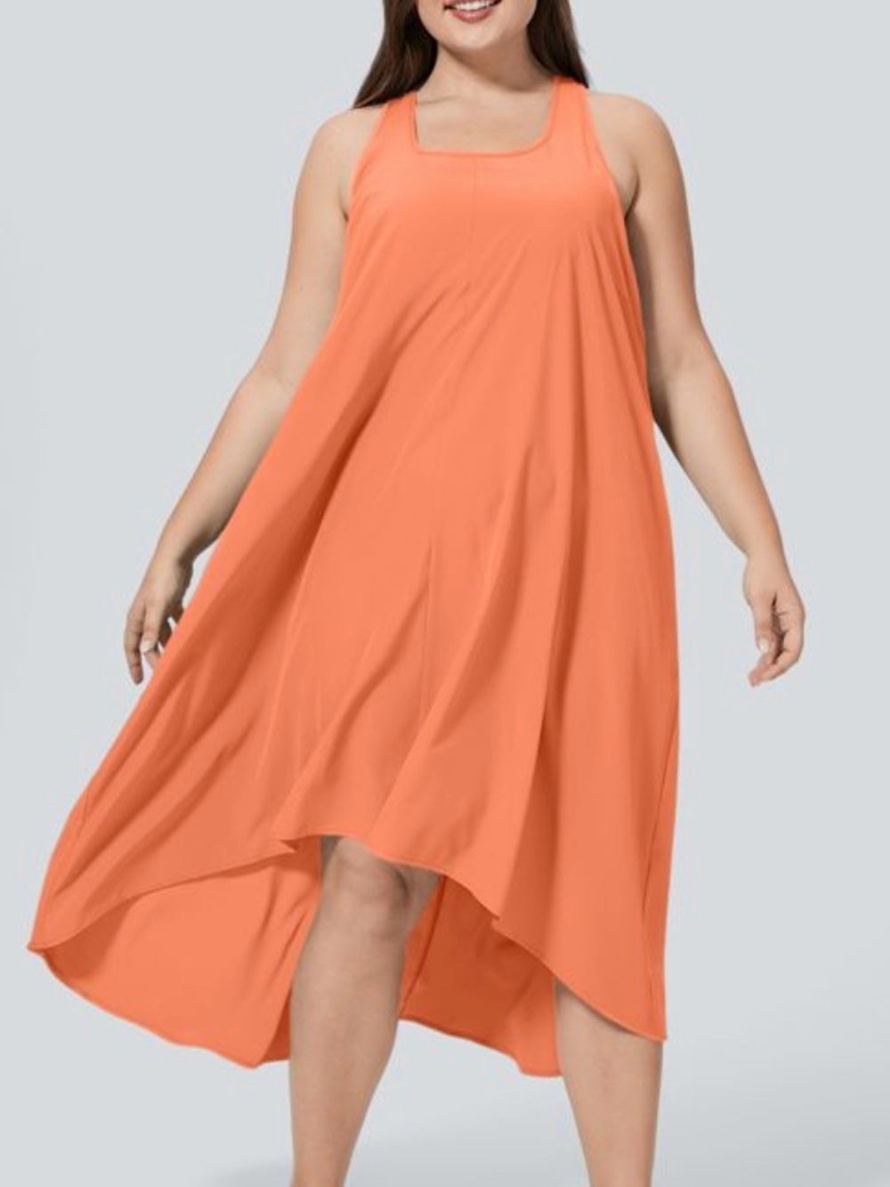 New Halara Breezeful™ Racerback High Low Midi Dress Quick Dry